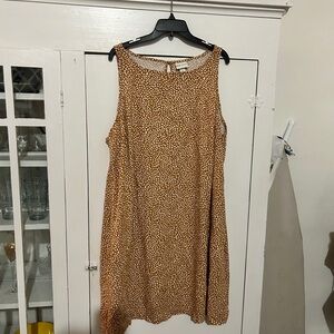 Ava & Viv Tan Patterned Mini Dress